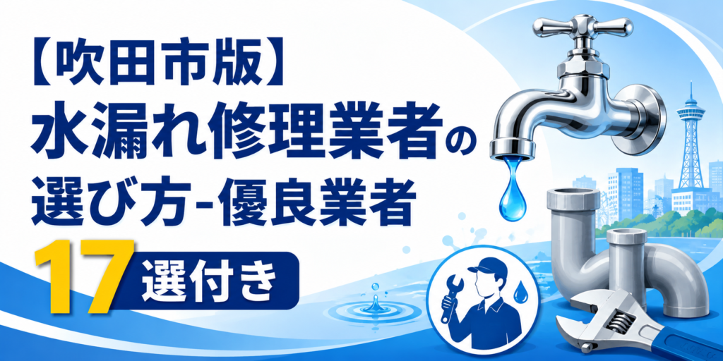 【吹田市版】水漏れ修理業者の選び方-優良業者 17選付き